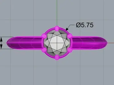 Classic Ring 4 prongs tiffany style engagement   3D print model