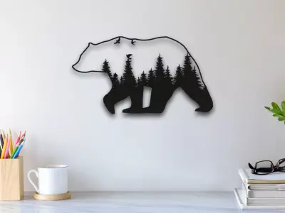 Bear Wall Art 3D print model