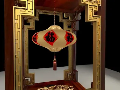 Chinese lantern 3D model