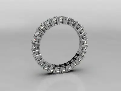 Wedding ring 3D print model 11