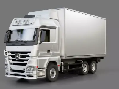 Mercedes Benz Actros Box Truck 3D model