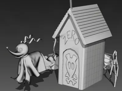 Zero from Nightmare Before Christmas 3D model