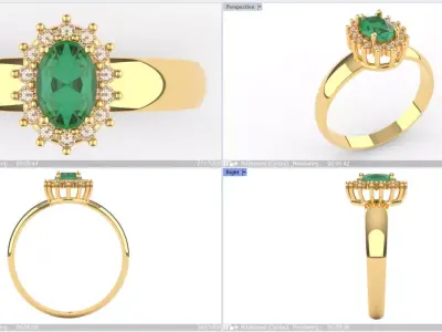 Digital Preciousness Custom-made ring in 3D modeling 3D print model 2
