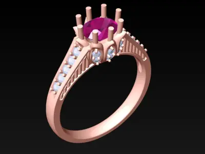 Diamond Ring - Womens Rings - N717302 3D print model