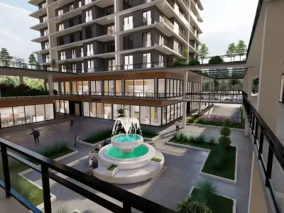  skyscraper and shopping mall 3D model