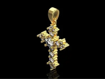 Cross Pendant 7155 3D print model