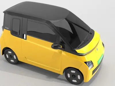 MG Comet Electrick Car Yellow 3D model