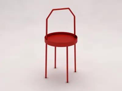SIDE TABLE---Iron support with handle 3D model