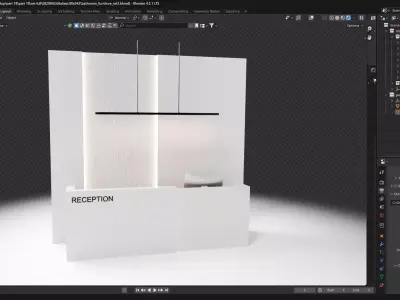 Reception Desk 3D model get