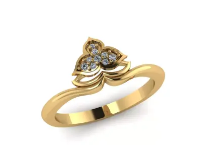 Jewelry Diamond Ring 3D Print Model 3D print model