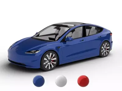 Tesla Model 3 Plus 2026 3d model 3D model