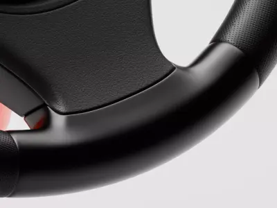 German Car Steering Wheel  Midpoly 3D Model 3D model