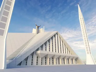 Faisal Mosque ISLAMABAD 3D model