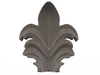 Leave Ornament Plaster Molding Decoration CNC Low-poly 3D model