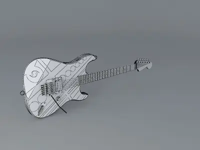 Eddie Van Halen unchained guitar Free 3D model