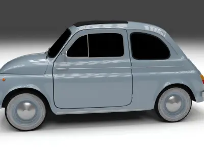 Fiat 500 Nuova 1957 HDRI 3D Model 3D model