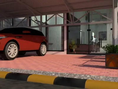 Interior Office Lobby Design A33 DWG SketchUp 3D model