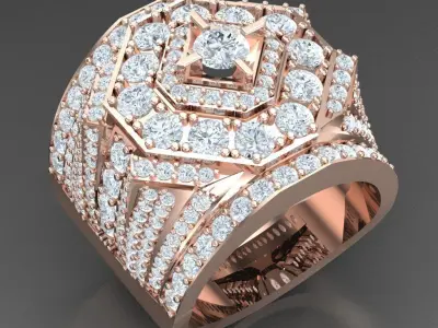 Luxury Men Rings Designs 4MR037 3D print model