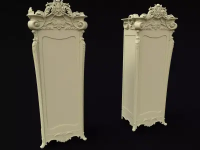 sideboard ornate cabinet 3D model