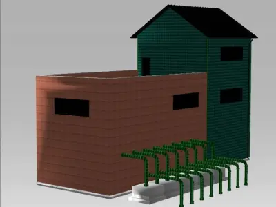 Barracao Industrial 3D model