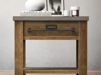 ZINC-TOP MERCANTILE SIDE TABLE 3D model