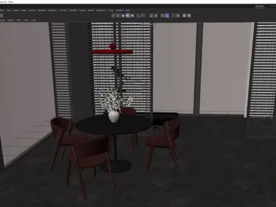 Modern Luxury Open-Plan Penthouse Living Area 3D model