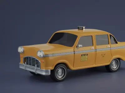 Stylized Taxi Cab Model 3D model