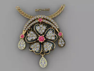 FASION PENDANT 3D model 14