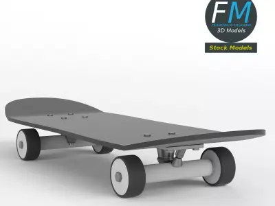 Skateboard 3D model 6