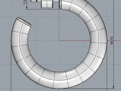 GOLD HOOPS  EARRINGS 3D print model