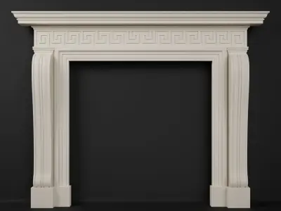 Georgian Style Fireplace Mantel 3D model