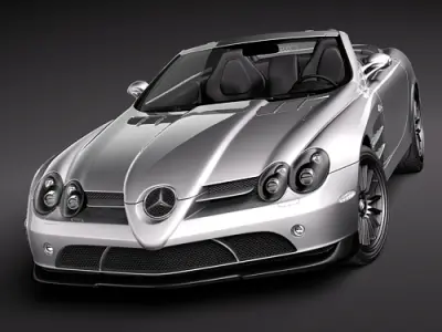 Mercedes-Benz SLR roadster 722s 3D Model 3D model
