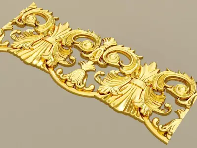 Molding decor 3d model  Low-poly 3D model