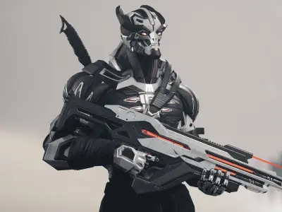 Robot2 Cyber Ninja Low-poly 3D model