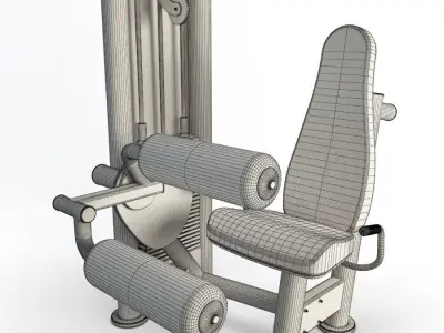 Gym Seated Legs Curl 3D model