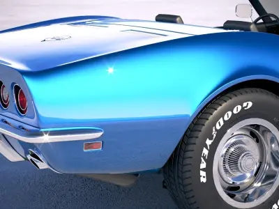 Chevrolet Corvette c3 Convertible CG 1969  3D model
