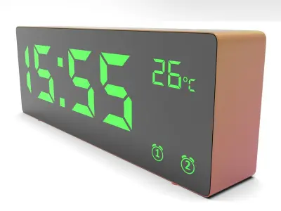 CLOCK PINKYELLOW GREEN Low-poly 3D model