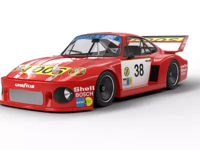 Porsche 935 77 Gelo No 67 Winner DRM Nurburgring Racing 1977 3D model