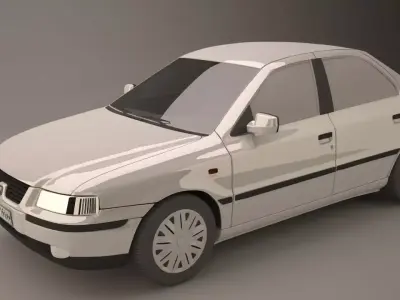 Samand Car 3D model by hajiebrahimi73