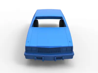 Shell Cadillac Seville 1979 4 doors Scale 1 to 25 3D print model