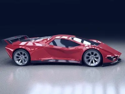 Vikintador V2 supercar concept 3D model