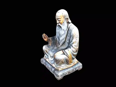 Old sage statue 3D model