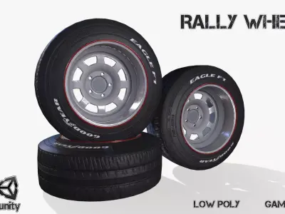 Rally wheel Eagle F1 Low-poly 3D model