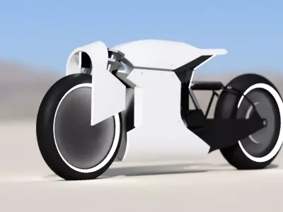 Futuristic Motorcycle Concept 3D model