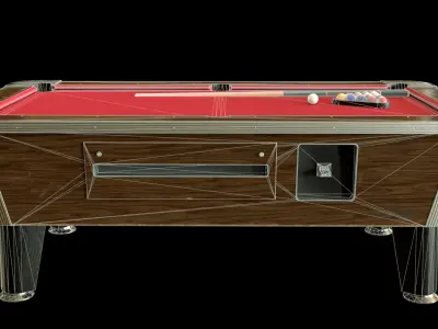  Billiard table  Low-poly 3D model