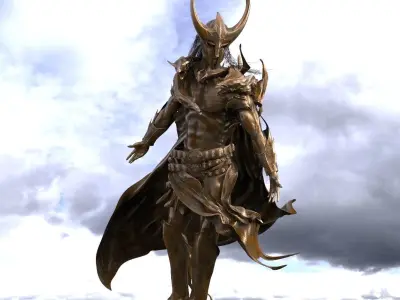 Snake Man Medieval 3D model