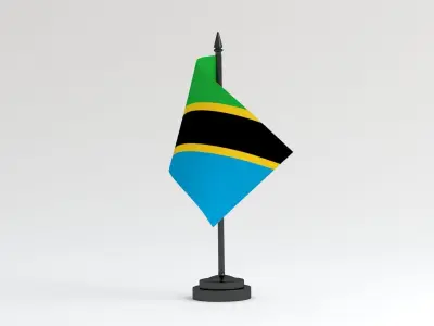 Table Flag Tanzania 3D model