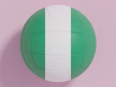 Flag Volleyball Ball Collection 2 3D model