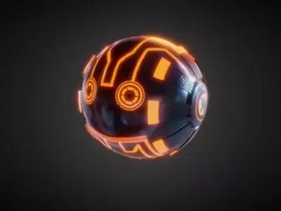 patrol droid Low-poly 3D model