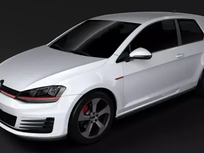Volkswagen Golf 7 GTI 3D 2016 3D model